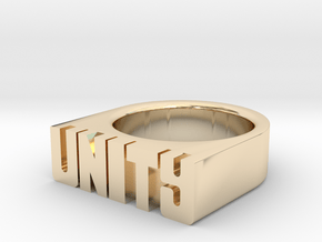 16.5mm Replica Rick James 'Unity' Ring in 14k Gold Plated Brass