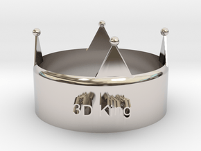 3D King Crown in Platinum