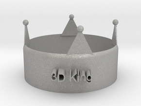 3D King Crown in Aluminum