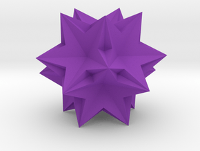 Ten tetrahedra in Purple Processed Versatile Plastic