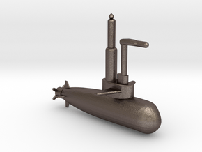 Submarine in Polished Bronzed Silver Steel