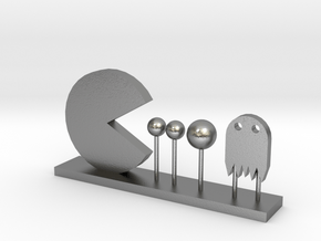 Pacman and Ghost in Natural Silver