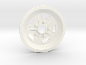 1:8 Front Halibrand Style Salt Flat Wheel in White Processed Versatile Plastic