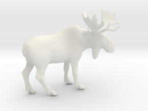 Printle Animal Moose - 1/48 in White Natural Versatile Plastic