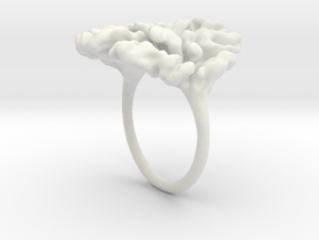 Coral Ring I   in White Natural Versatile Plastic
