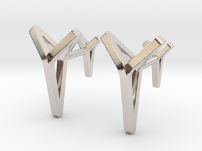 YOUNIVERSAL C. Cufflinks. Pure Elegance for Him in Rhodium Plated Brass