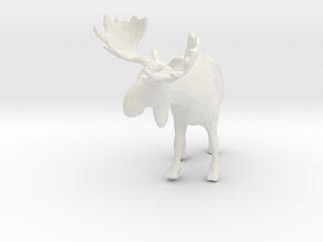 Printle Animal Moose - 1/76 in White Natural Versatile Plastic