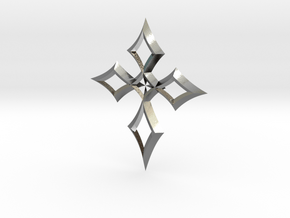 cross 04 in Polished Silver