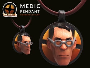 Team Fortress Medic Keychain | pendant in Glossy Full Color Sandstone
