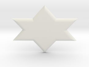 Star of David in White Natural Versatile Plastic