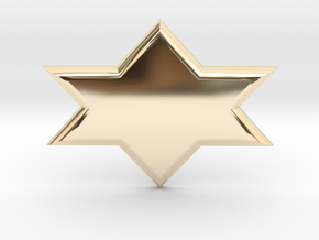 Star of David in 14k Gold Plated Brass