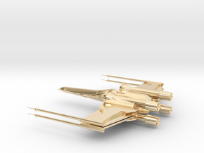 X-Wing in 14k Gold Plated Brass