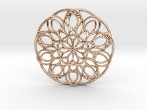 Mixed Flowers in 14k Rose Gold Plated Brass