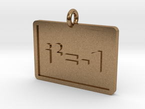 Complex Numbers Pendant in Natural Brass