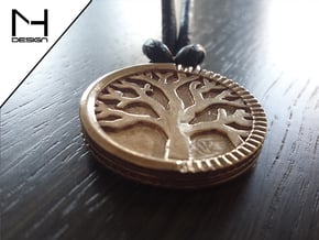 Tree of Life Pendant in Natural Brass