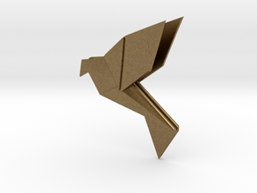 Origami Bird in Natural Bronze