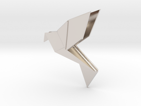 Origami Bird in Platinum