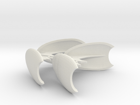 2500 Blank wing set open in White Natural Versatile Plastic