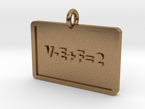 Euler's Characteristic Pendant in Natural Brass