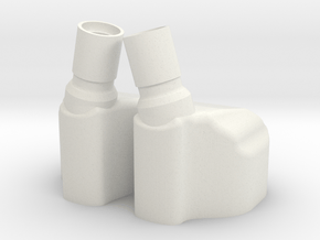 Earphone Shells OP2 (w/ holes) in White Natural Versatile Plastic