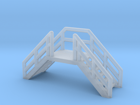 Z Scale Emergency Exit Stairs in Smooth Fine Detail Plastic