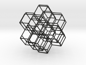 Rhombic Dodecahedral Lattice in Black Premium Versatile Plastic