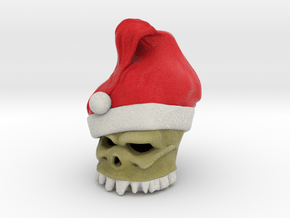 Santa Skull in Full Color Sandstone