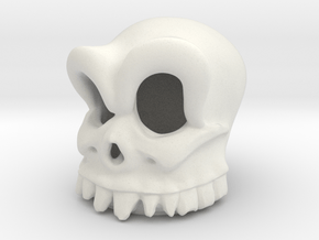 Cartoon Skull in White Natural Versatile Plastic