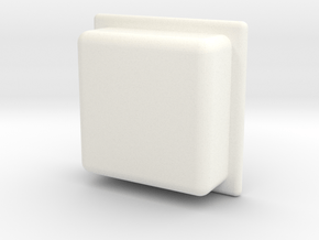 Piro Mod Toot Floot Button in White Processed Versatile Plastic