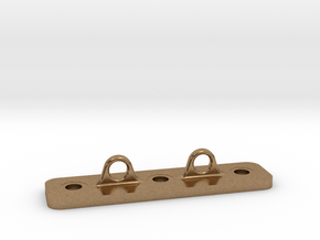 Double Loop Plate in Natural Brass