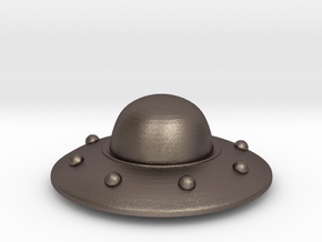 UFO in Polished Bronzed Silver Steel