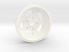 1:8 Front Ansen Sprint Wheel in White Processed Versatile Plastic