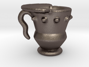 Imp's cup (set 1 of 2) in Polished Bronzed Silver Steel