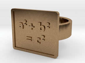 Pythagorean Theorem Ring in Natural Brass: 8 / 56.75