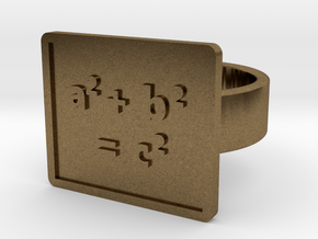 Pythagorean Theorem Ring in Natural Bronze: 8 / 56.75