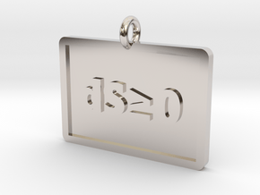 Second Law of Thermodynamics Pendant in Rhodium Plated Brass