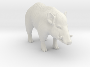 Printle Animal Wildboar - 1/24 in White Natural Versatile Plastic