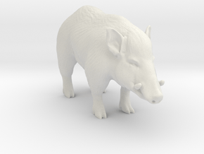Printle Animal Wildboar - 1/32 in White Natural Versatile Plastic