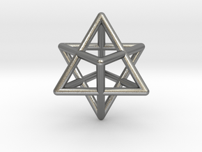 Merkaba pendant - extra small in Natural Silver