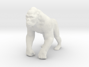 Printle Animal Gorilla - 1/43 in White Natural Versatile Plastic