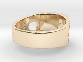 Bitcoin Ring in 14k Gold Plated Brass: 7 / 54