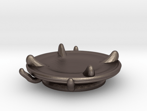 Imp's saucer (set 2 of 2) in Polished Bronzed Silver Steel