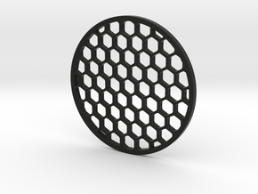 Honeycomb killflash 57 mm diameter 3 mm thick in Black Natural Versatile Plastic