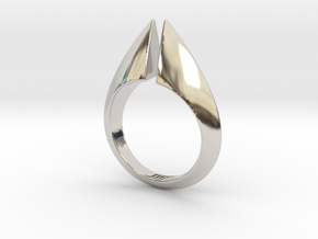 Torc Ring II in Rhodium Plated Brass: 8 / 56.75