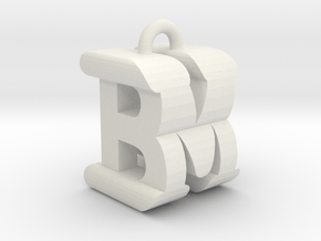 3D-Initial-BM in White Natural Versatile Plastic