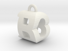 3D-Initial-BO in White Natural Versatile Plastic