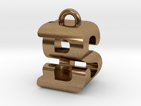3D-Initial-BS in Natural Brass