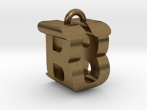 3D-Initial-BU in Natural Bronze