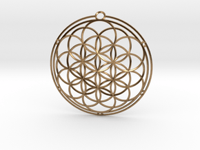 Flower of life in Natural Brass