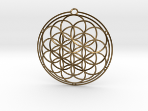 Flower of life in Natural Bronze